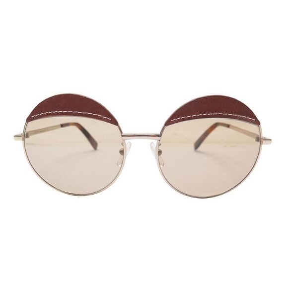 NEW LOEWE ROUND SUNGLASSES, BROWN GOLD WOMEN EYEWEAR LOEWE main image 3